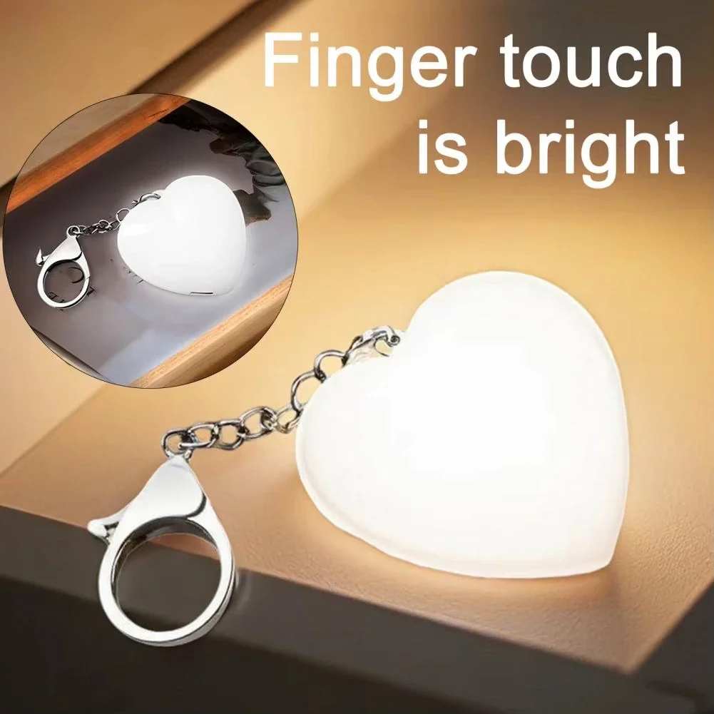 Glow Heart Light Rechargeable Purse Light Touch-Sensitive Heart Cloud Shaped LED Bag Lamp Women USB Charging Compact Wallet Ligh - Image 2