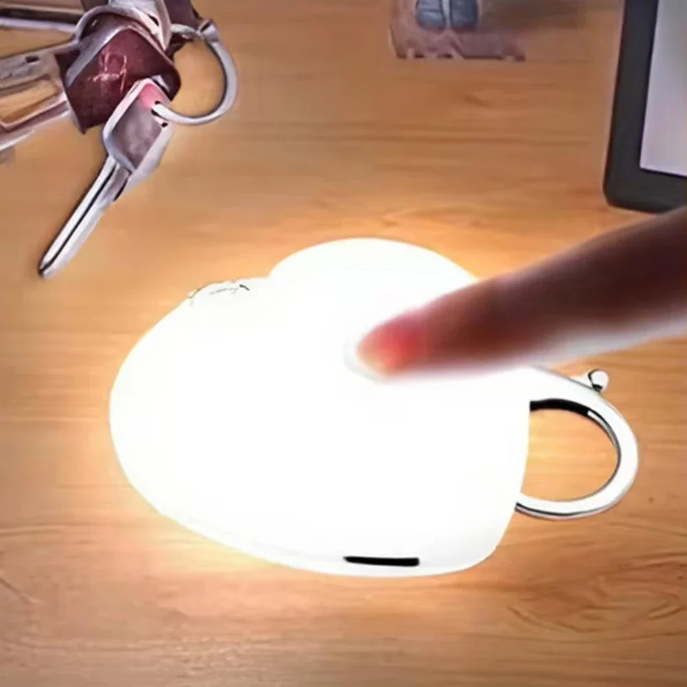 Glow Heart Light Rechargeable Purse Light Touch-Sensitive Heart Cloud Shaped LED Bag Lamp Women USB Charging Compact Wallet Ligh - Image 5