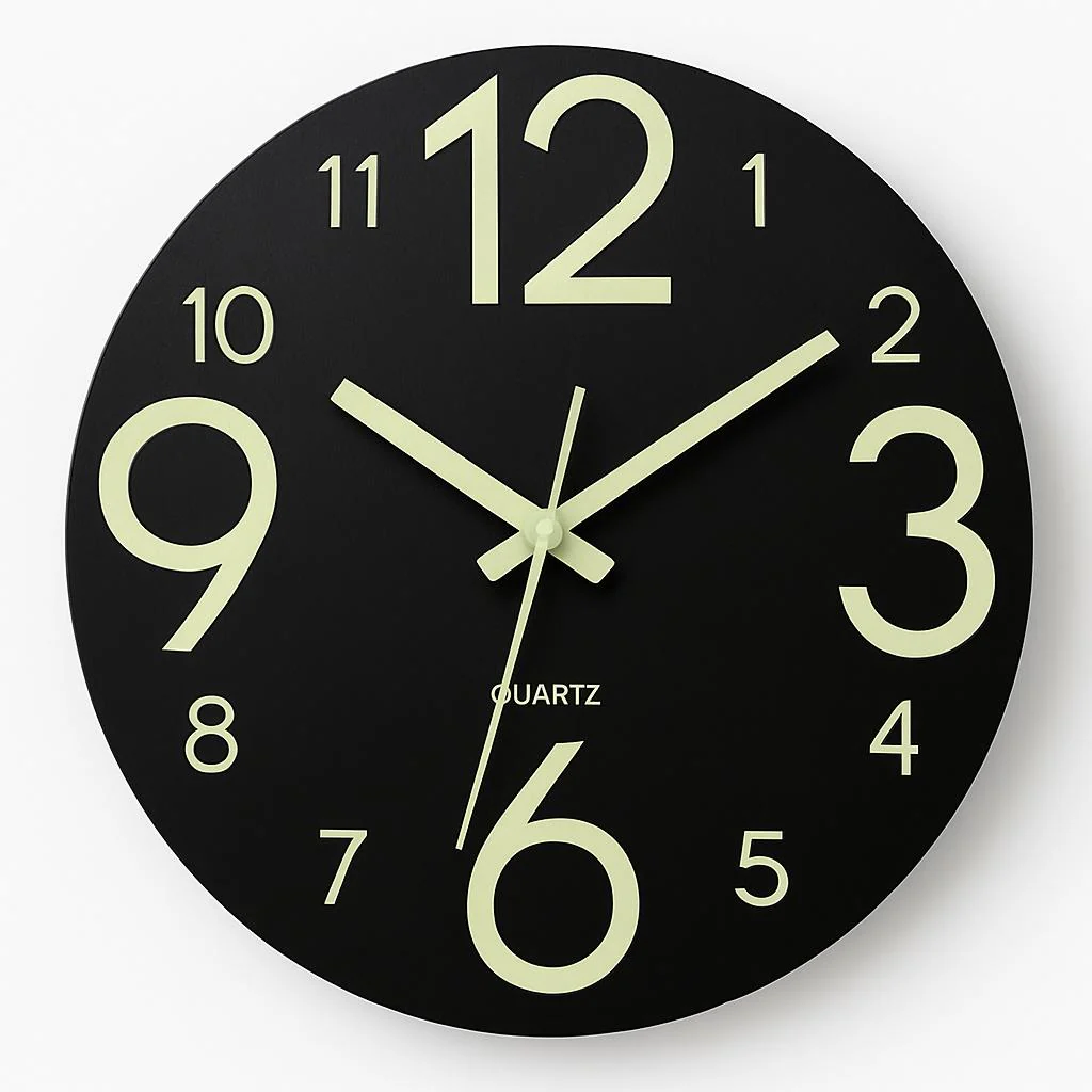 Glow in the Dark Wooden Wall Clock - Eco-Friendly Home Decor - Image 5