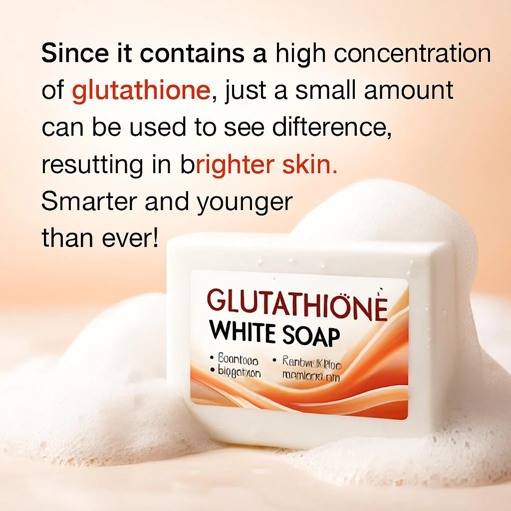 Natural Glutathione White Soap Bar for Skin Whitening and Exfoliation - Image 10