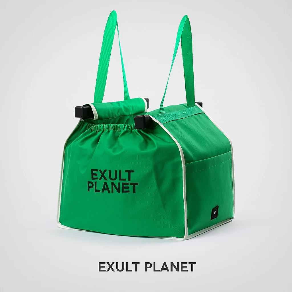 Eco-Friendly Reusable Green Shopping Bag for Groceries