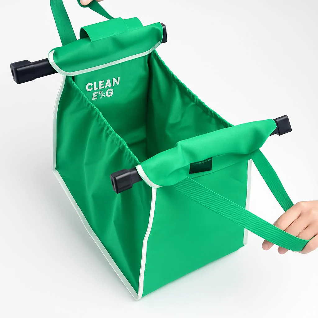 Eco-Friendly Reusable Green Shopping Bag for Groceries - Image 3