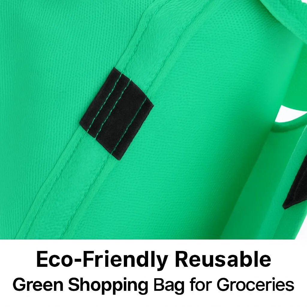 Eco-Friendly Reusable Green Shopping Bag for Groceries - Image 5