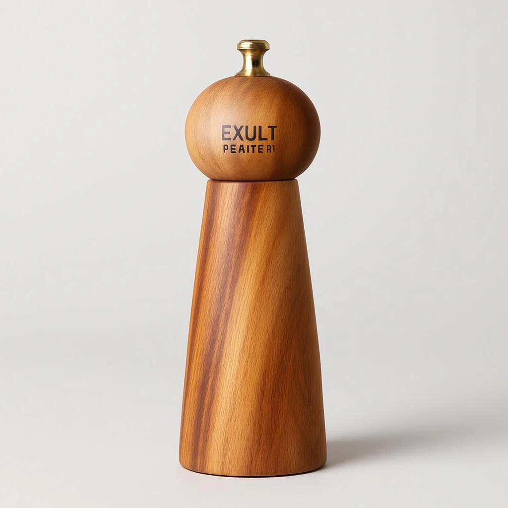 Natural Wood Salt and Pepper Grinder Set - Eco-Friendly Kitchen Essential - Image 2