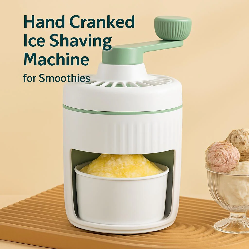 Hand Cranked Ice Shaving Machine for Smoothies - Image 11