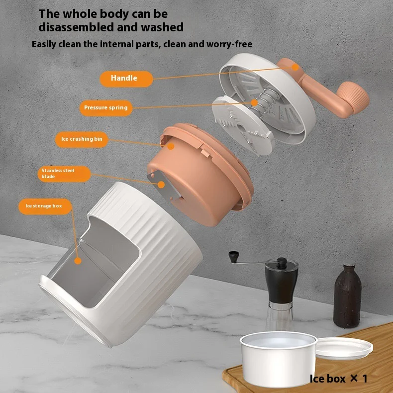 Hand Cranked Ice Shaving Machine for Smoothies - Image 19