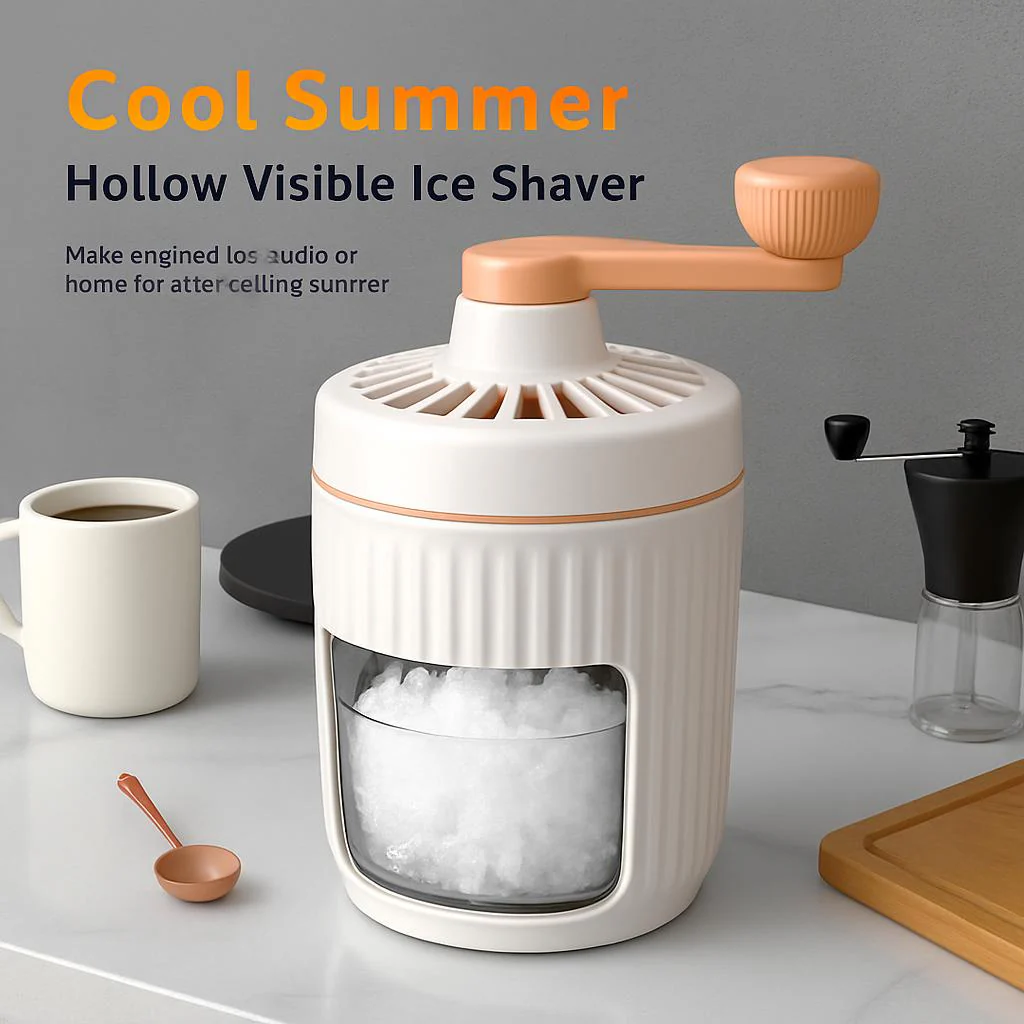 Hand Cranked Ice Shaving Machine for Smoothies - Image 5