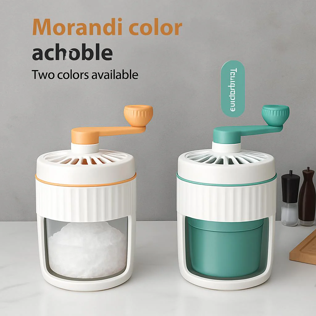 Hand Cranked Ice Shaving Machine for Smoothies - Image 6