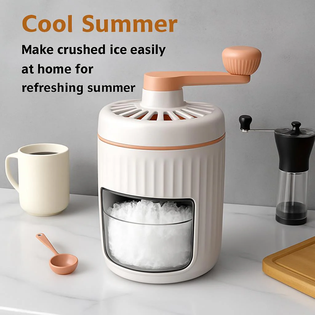 Hand Cranked Ice Shaving Machine for Smoothies - Image 7