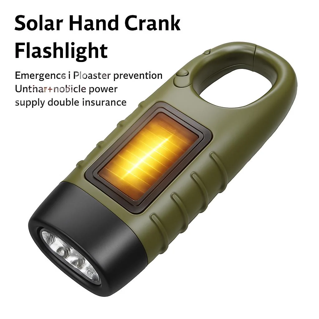 Solar Hand Crank Flashlight - Eco-Friendly Emergency Light - Image 2