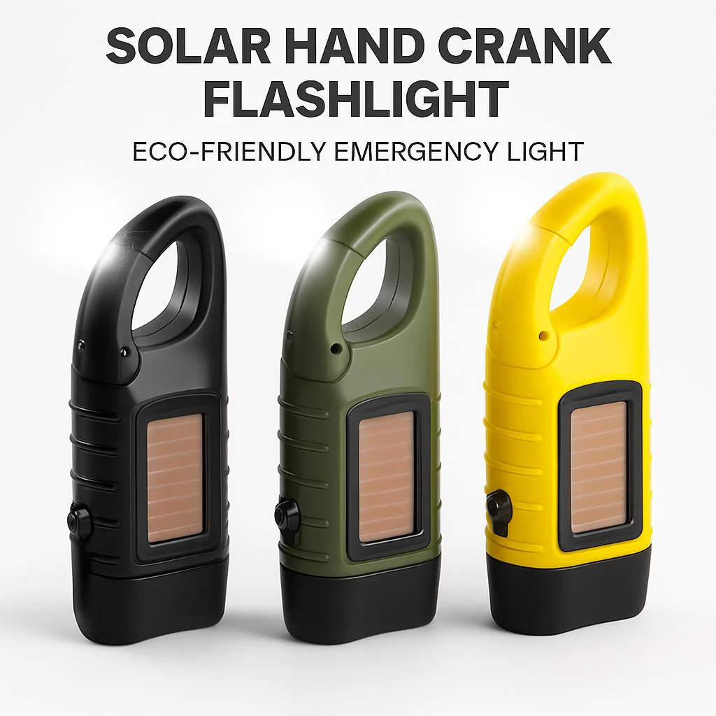 Solar Hand Crank Flashlight - Eco-Friendly Emergency Light - Image 3