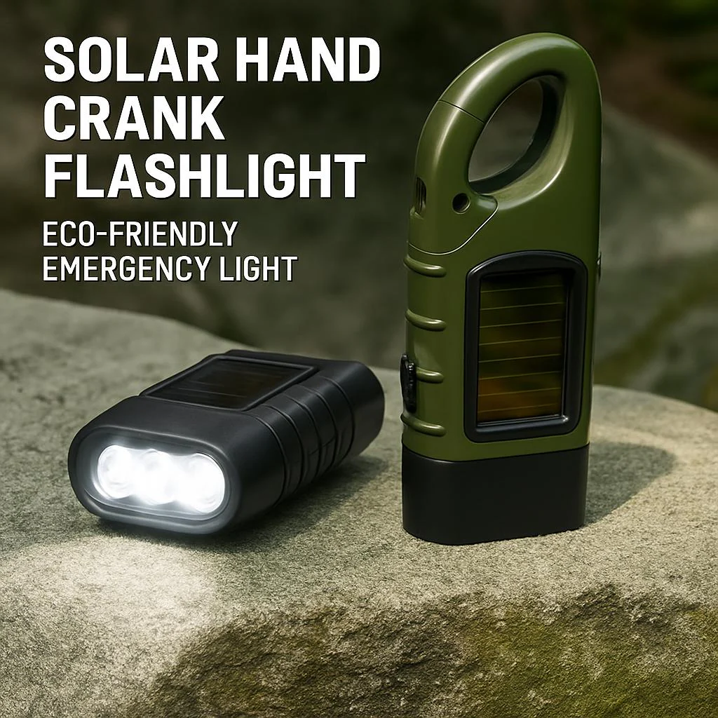 Solar Hand Crank Flashlight - Eco-Friendly Emergency Light - Image 5