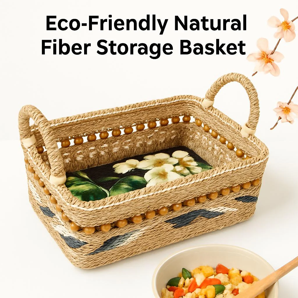 Eco-Friendly Natural Fiber Storage Basket - Image 4