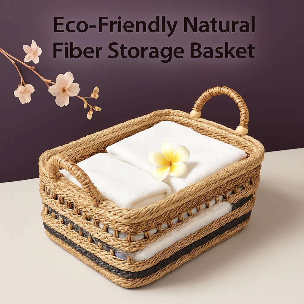 Eco-Friendly Natural Fiber Storage Basket - Image 5