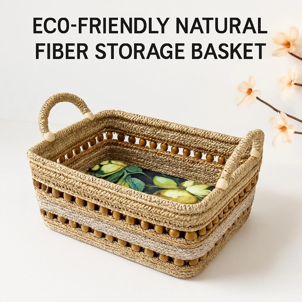 Eco-Friendly Natural Fiber Storage Basket - Image 6