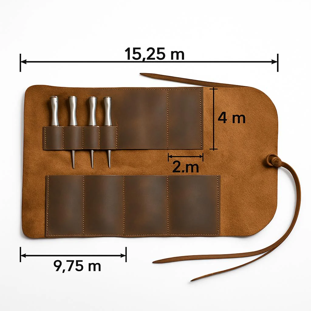 Eco-Friendly Leather Tool Roll Organizer - Image 3