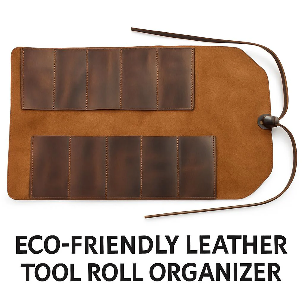 Eco-Friendly Leather Tool Roll Organizer - Image 5