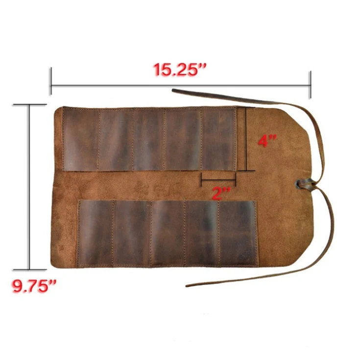 Eco-Friendly Leather Tool Roll Organizer - Image 7