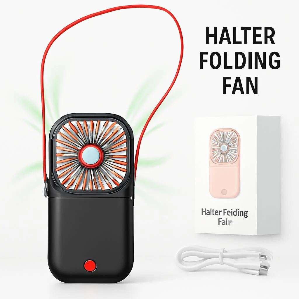Portable Neckband Fan with Dual Cooling Blades - Image 13