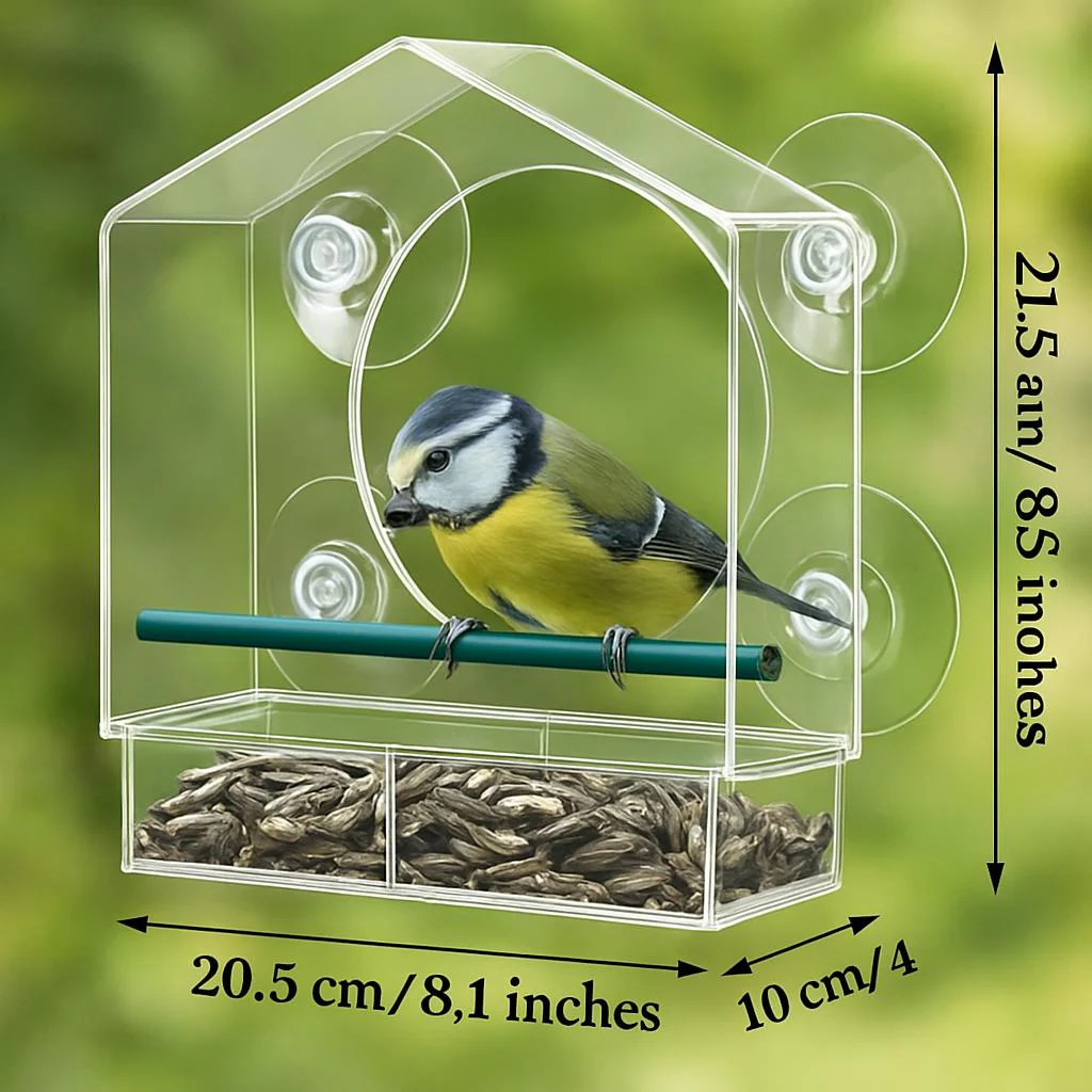 Transparent Window Bird Feeder - Eco-Friendly, Durable, Easy to Install - Image 5