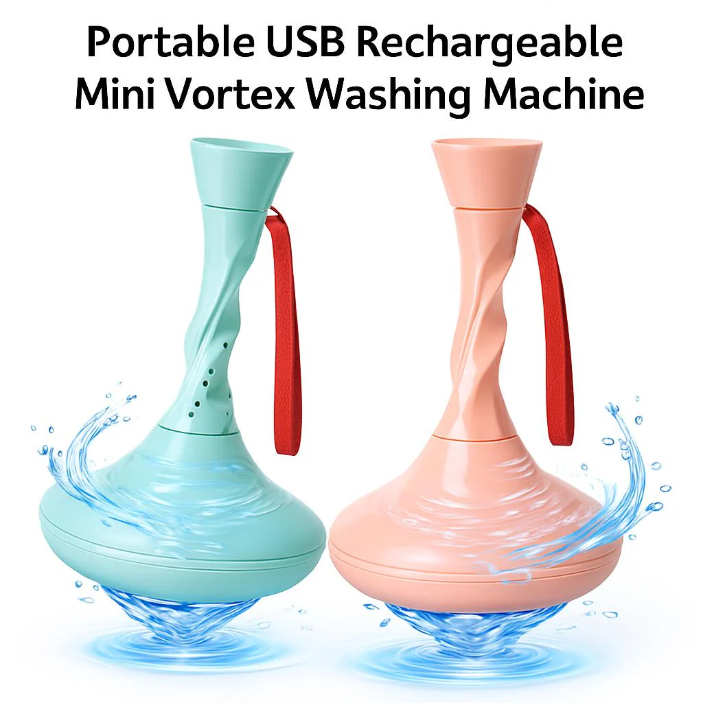 Portable USB Rechargeable Mini Vortex Washing Machine - Image 2