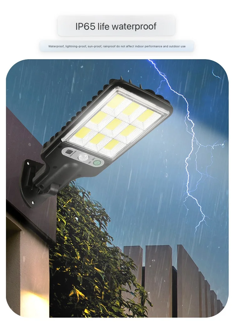 HOMEFISH Irradiation 500㎡ Solar Light for Outdoor Sunlight Motion Sensor IP65 Waterproof Garden Street Wall External Solar Lamp - Image 12