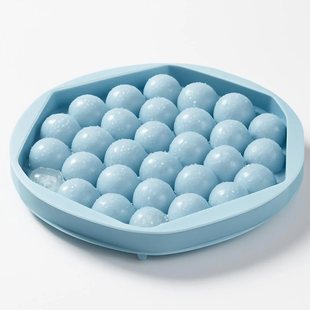Circular Silicone Ice Cube Tray - Eco-Friendly Reusable Ice Mold - Image 7
