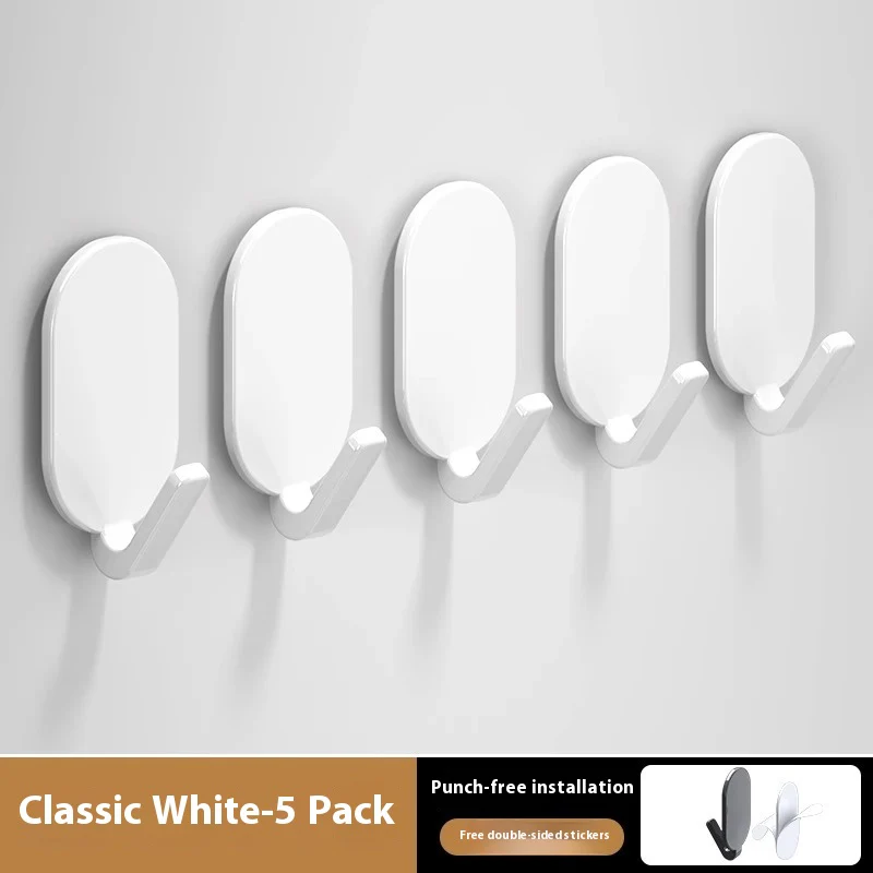 Strong Adhesive Wall Hooks (Punch-Free, 5-Pack) - Image 7