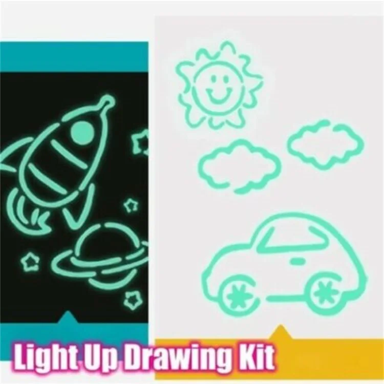 Hot Small Size Luminous Magic Drawing Board Light In Dark Children Kids Paint Toy DIY Educaitonal Boy Girl Educational Toys - Image 14