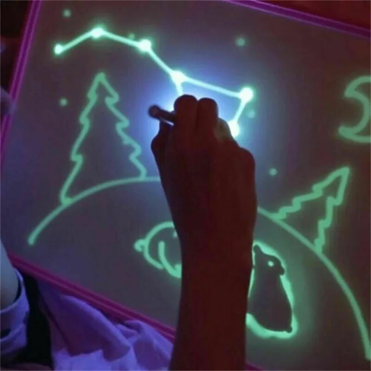 Hot Small Size Luminous Magic Drawing Board Light In Dark Children Kids Paint Toy DIY Educaitonal Boy Girl Educational Toys - Image 17