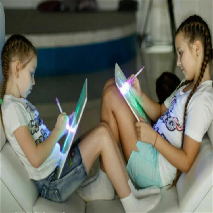 Hot Small Size Luminous Magic Drawing Board Light In Dark Children Kids Paint Toy DIY Educaitonal Boy Girl Educational Toys - Image 19