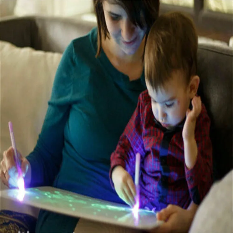 Hot Small Size Luminous Magic Drawing Board Light In Dark Children Kids Paint Toy DIY Educaitonal Boy Girl Educational Toys - Image 20