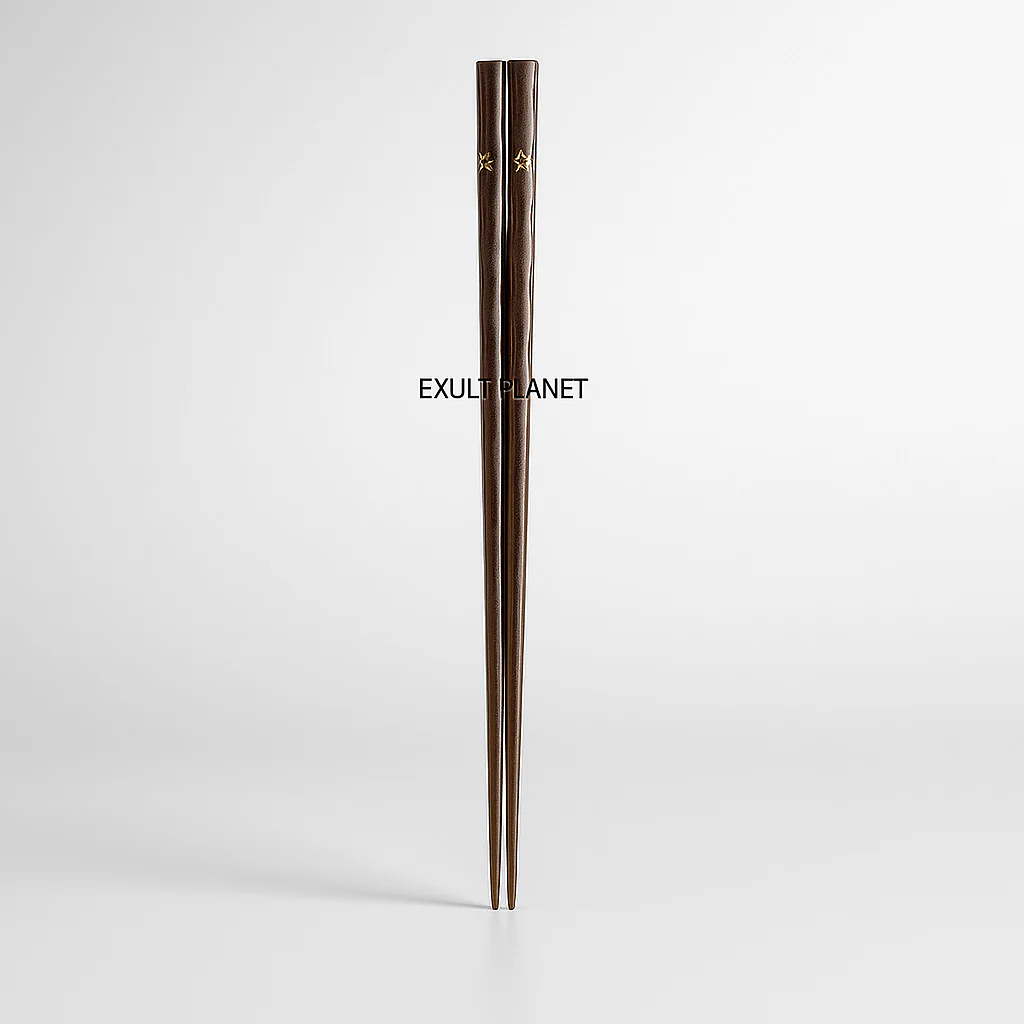 Eco-Friendly Reusable Wooden Chopsticks with Textured Grip