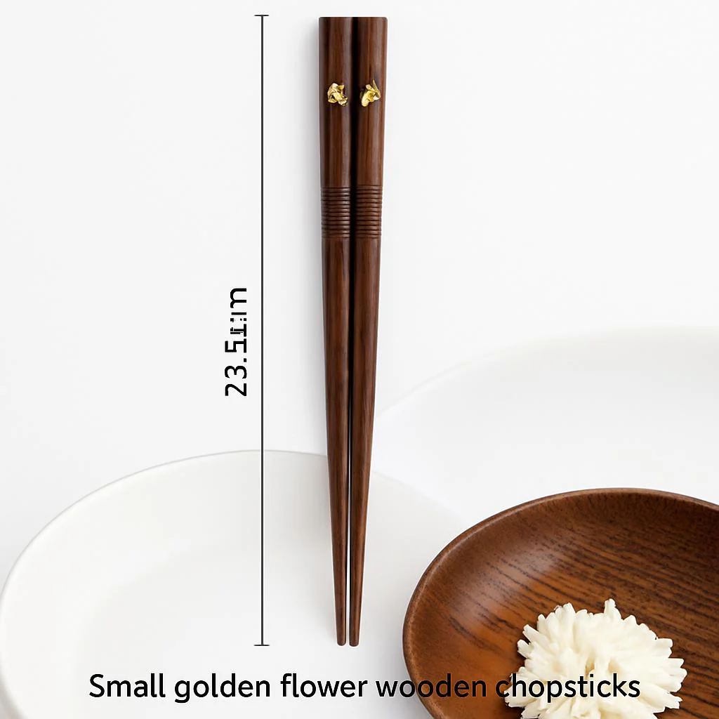 Eco-Friendly Reusable Wooden Chopsticks with Textured Grip - Image 12