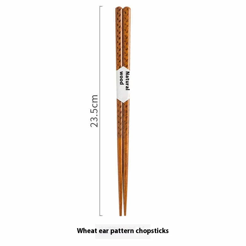 Eco-Friendly Reusable Wooden Chopsticks with Textured Grip - Image 17