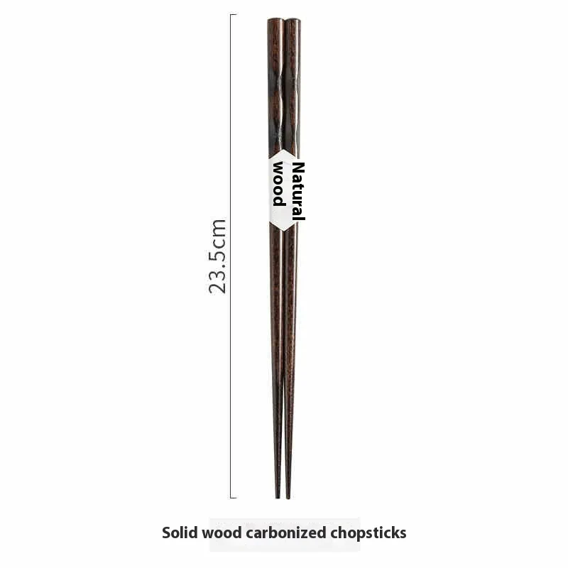 Eco-Friendly Reusable Wooden Chopsticks with Textured Grip - Image 21