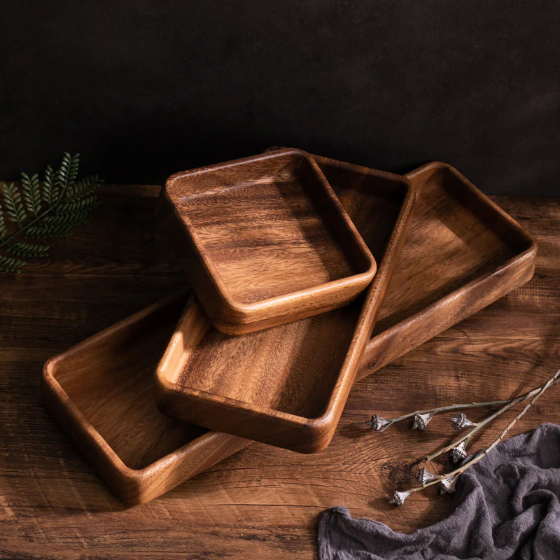 Eco-Friendly Rectangular Wooden Trays for Sustainable Living - Image 19
