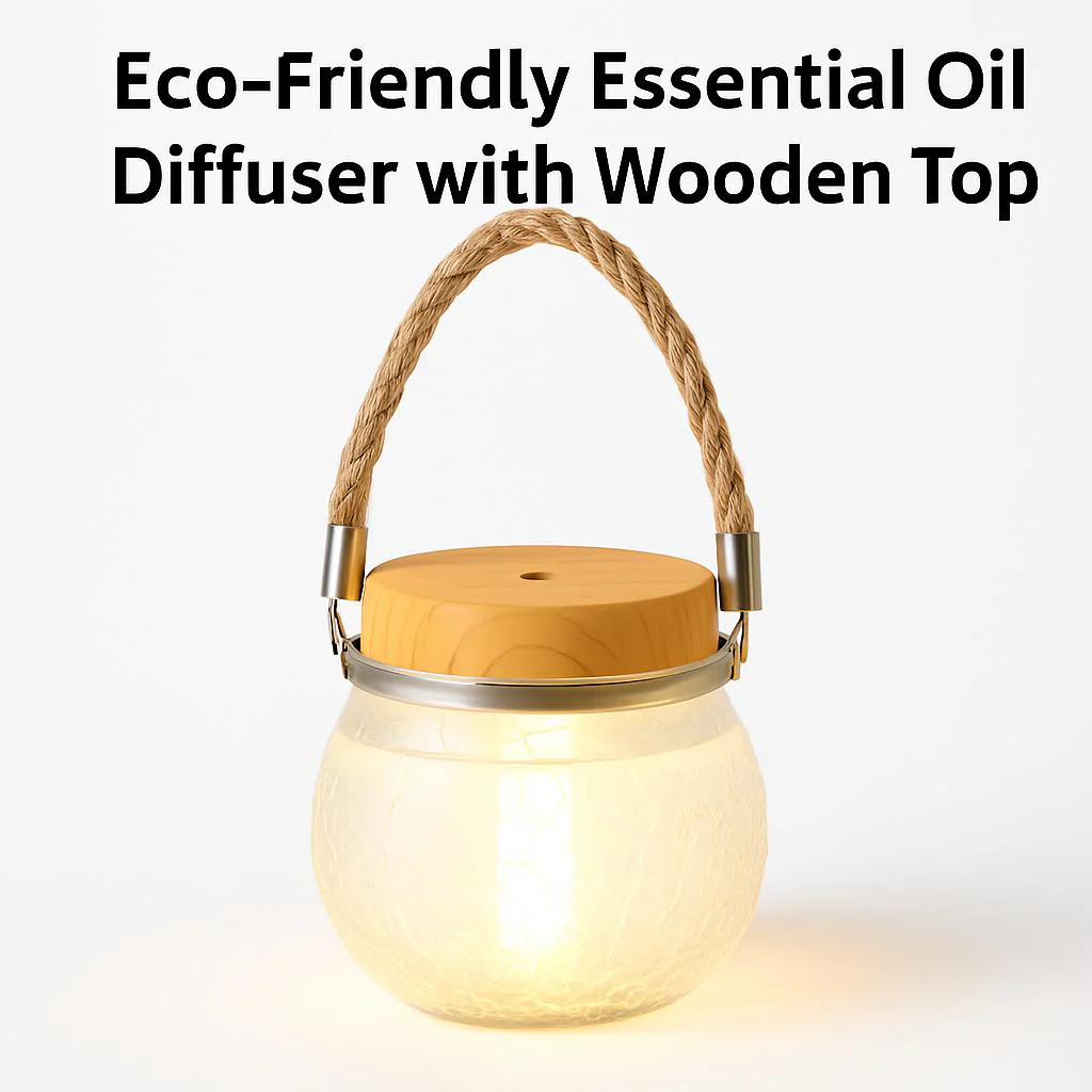 Eco-Friendly Essential Oil Diffuser with Wooden Top - Image 8