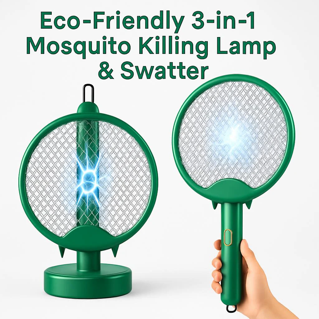 Eco-Friendly 3-in-1 Mosquito Killing Lamp & Swatter - Image 6