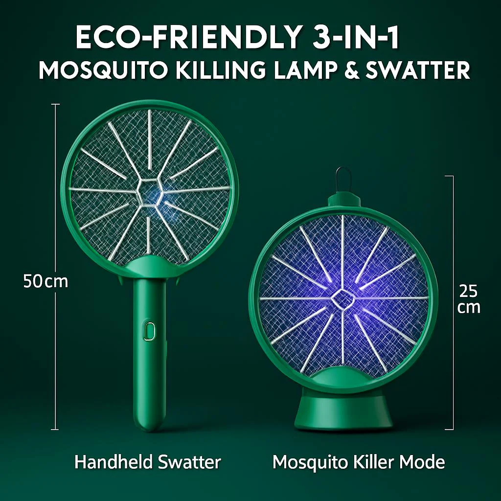 Eco-Friendly 3-in-1 Mosquito Killing Lamp & Swatter - Image 8