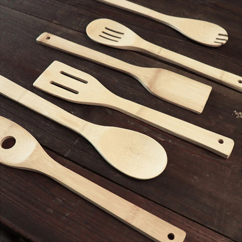 Eco-Friendly Bamboo Kitchen Utensil Set - Sustainable Cooking Spoons & Spatulas - Image 12