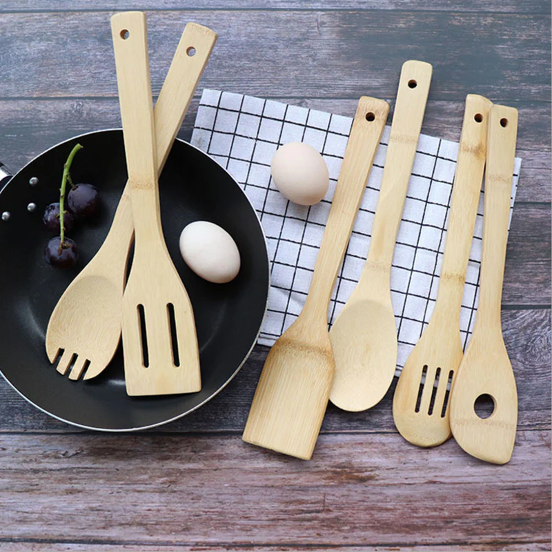 Eco-Friendly Bamboo Kitchen Utensil Set - Sustainable Cooking Spoons & Spatulas - Image 13