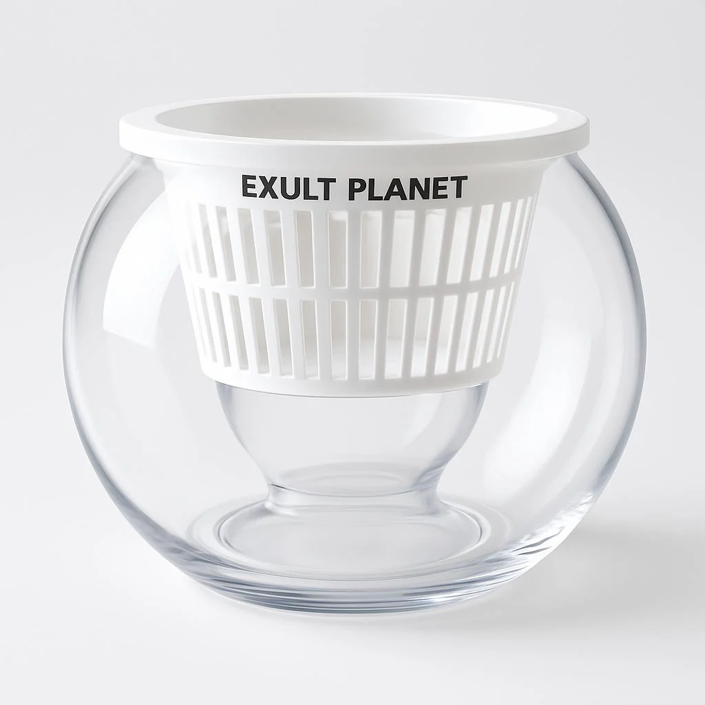 Clear Round Hydroponic Plant Vase for Indoor Gardening - Image 10