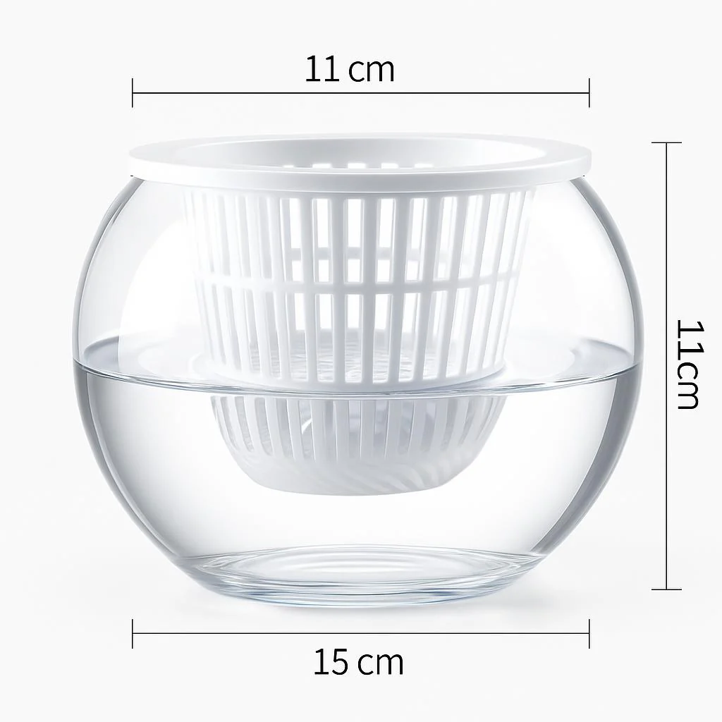 Clear Round Hydroponic Plant Vase for Indoor Gardening - Image 15