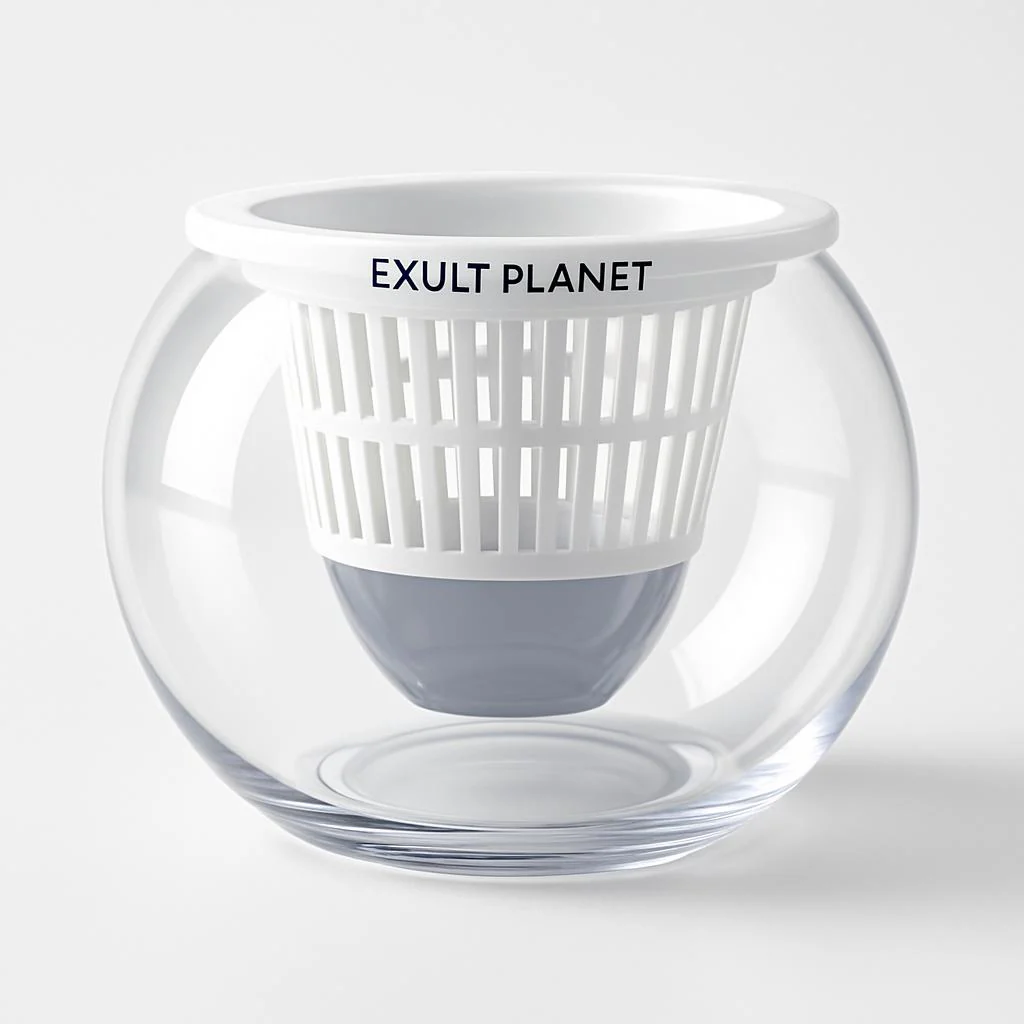 Clear Round Hydroponic Plant Vase for Indoor Gardening - Image 8