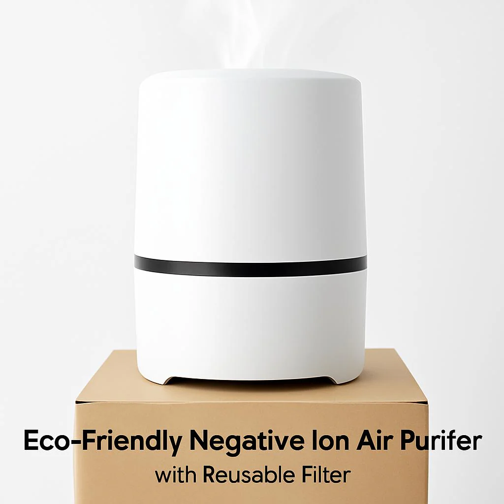 Eco-Friendly Negative Ion Air Purifier with Reusable Filter - Image 2