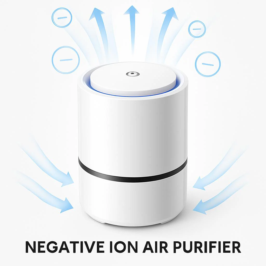 Eco-Friendly Negative Ion Air Purifier with Reusable Filter - Image 4