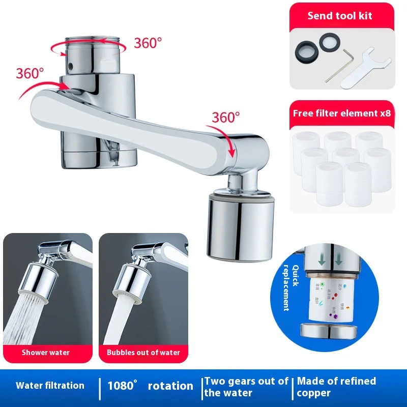 Eco-Friendly Water-Saving Faucet Filter with 1080° Rotation - Image 23