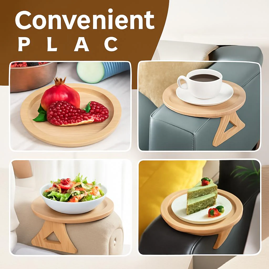 Eco-Friendly Bamboo Sofa Arm Tray for Sustainable Living - Image 10