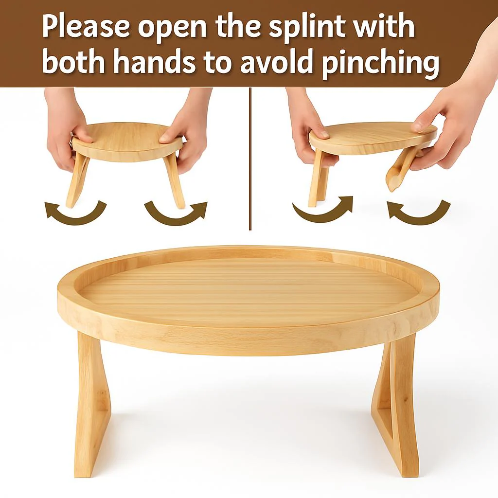 Eco-Friendly Bamboo Sofa Arm Tray for Sustainable Living - Image 11
